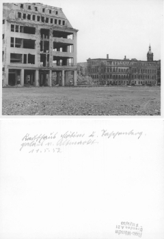 Dresden Altmarkt Kaufhaus Moebius Zerstörung im 2 WK 1952