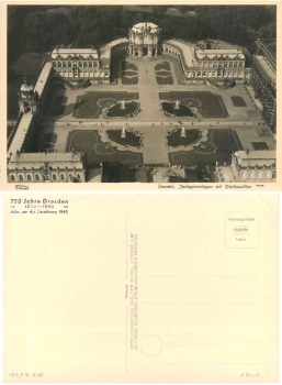Dresden Zwinger complex with wall pavilion 750 years Dresden *1956 Hahn-Foto10229