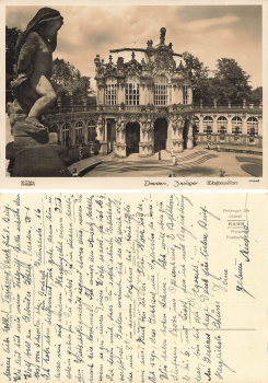 Dresden Zwinger Wallpavillon gebraucht um 1940 ​​​​​​​Verlag Hahn-Foto10885