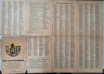 Dresden from today city map around 1946 with renamed and destroyed streets