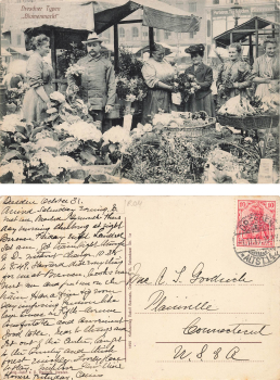 Dresdner Typen Blumenmarkt o 1911 ​​​​​​​Verlag Brauneis