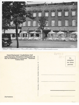 Düsseldorf Königsallee Hotel-Restaurant Zweibrücker-Hof *1930