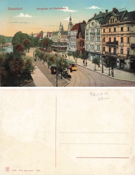 Düsseldorfer Königsallee mit Stadtgraben  * 1909