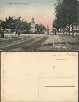 Avenida Olmedo, Guayaquil Tram Ecuador * approx. 1920
