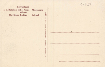 01774 Edle Krone Klingenberg Serrenteich * um 1910