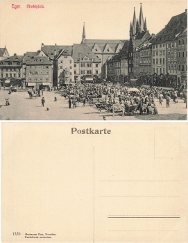 Eger Bohemia Market Square * around 1910