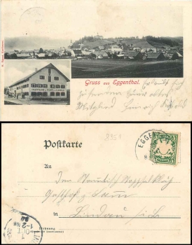 87653 Eggenthal Allgäu Gasthaus Post o 1.10.1904