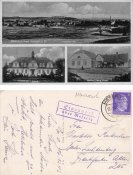 Eibendorf via Meseritz Country postmark Schwerin Warthe Gasthof Goraj o December 18, 1943