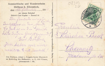 08309 Eibenstock Bielhaus o 1919