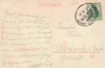 Eibenstock Erzgebirge Totalansicht Bahnpost Chemnitz-Aue-Adorf Zug 1776 o 1908