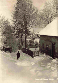 Eibenstock Erzgebirge im Winter o 1971