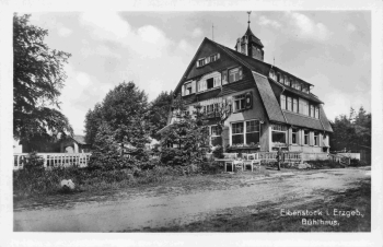 Eibenstock Erzgebirge Bühlhaus alte Ansichtskarte * 1951