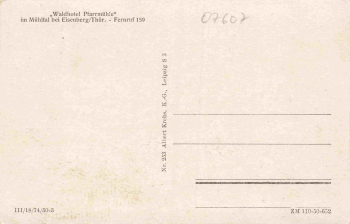 Eisenberg Thüringen Waldhotel Pfarrmühle * um 1940