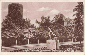 Eisleben Schlossplatz mit Denkmal * um 1930
