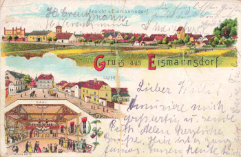06188 Eismannsdorf Landsberg Sachsen-Anhalt Gasthaus Litho o 1904