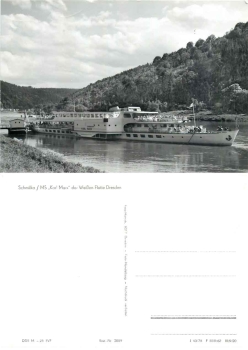 Elbe steamer "Karl-Marx" of the White Fleet in Schmilka *1978 Hanich2089