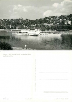Elbe steamer MS Friedrich Engels in Dresden * 1974 Hanich2179