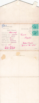 Elbsandsteingebirge 4 teilige Klappkarte o 1959