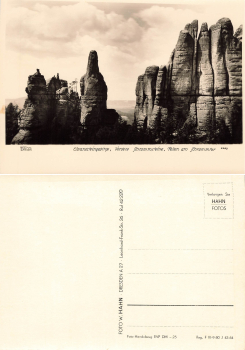 Elbe Sandstone Mountains, Vorderer Schrammsteine ​​climbing rocks * 1964 Hahn Publishing House - Foto2443