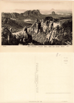Sächsische Schweiz Grosser Dom vom Carola Felsen Kletterfelsen * 1959 ​​​​​​​Verlag Hahn-Foto8510