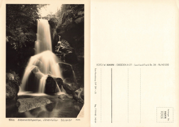 Elbsandsteingebirge Lichtenhainer Wasserfall * 1964 ​​​​​​​Verlag Hahn-Foto3453