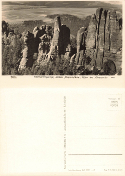 Elbe Sandstone Mountains, Vordere Schrammsteine, Climbing Rocks * 1965 ​​​​​​​Publisher Hahn-Foto3392