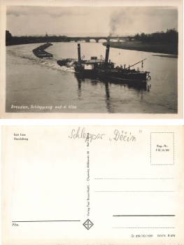 Elbe tug Decin near Dresden * around 1940