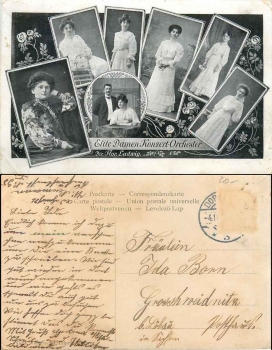 Elite Women's Concert Orchestra Director Flor. Ludwig gebr. circa 1910