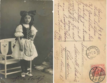 Ella Crichy with orig. Autograph o July 9, 1910 (RS autograph)