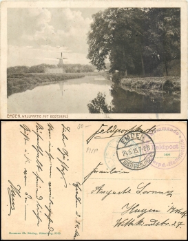 Emden Kommando der XV. Torpedoboots Halbflottille o 24.5.15, Zensurstempel