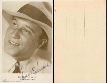Emil Frickartz operetta tenor with original autograph