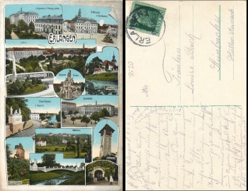 Erlangen Mehrbild o 25.8.1913
