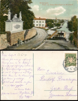Erlangen Danube-Main Canal Monument o 4.3.1909