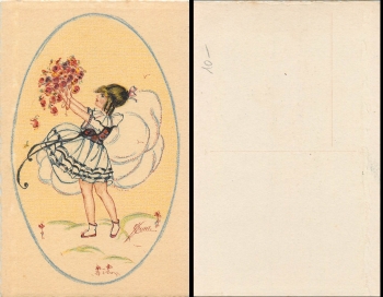 Child with flowers sig. E. Kurt, * around 1902