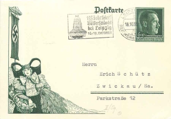 Erntedanktag 1938 Ganzsache P273 o Leipzig 18.10.1938