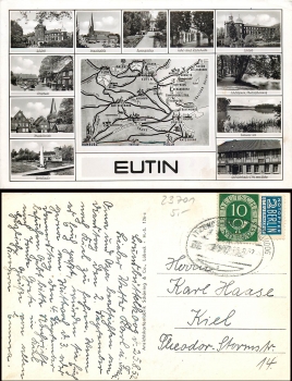 Eutin mit Landkarte, o 25.8.52