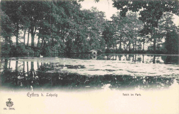 Eythra bei Leipzig Teich im Park * um 1910