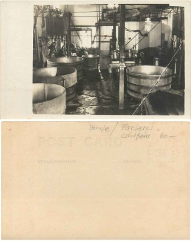 Färberei Wäscherei Echtfotokarte * ca. 1910