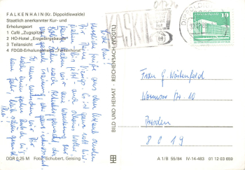 01776 Waldidylle Falkenhain Erzgebirge Mehrbildkarte o 1989