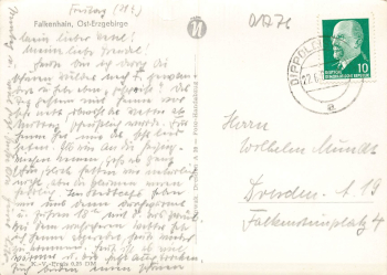 01776 Falkenhain Erzgebirge o 1964