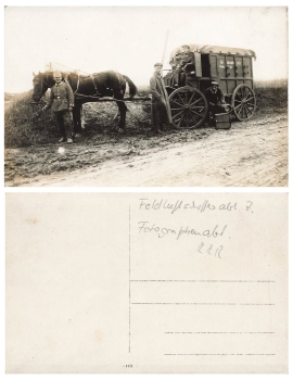 Field airship department 7 photographers car echo photo card around 1916