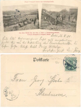 field railway Brick transport by a narrow-gauge railway o 24.2.1901