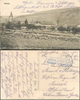 Field hospital 4 of the 7th A.K. Field post 7th Army Corps o 8.10.1916 on AK Murvaux
