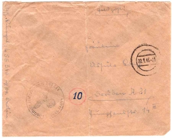 Feldpostnummer L 55546 Feldpost 2WK  ​​​​​​​vermutlich 13. Staffel Kampf-Geschwader 200