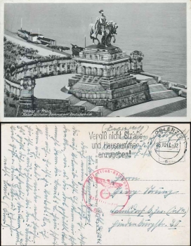 Flak Replacement Battalion 39 3rd Battalion Feldpost 2nd World War o Koblenz 25.10.1941