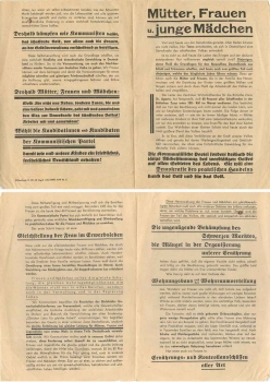 Flugblatt der Kommunistischen Partei um 1946