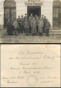 Focsani Romania barracks headquarters 1917 real photo 170 x 120