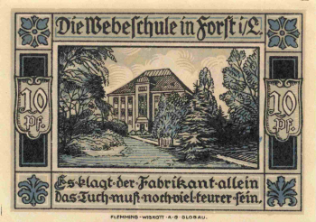 Forst Lausitz emergency money note, 1921