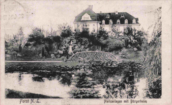 Forst Lausitz Parkanlage am Bürgerheim o 1924