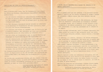 Fortschrittliche Studentenschaft Zuerich Handzettel um 1950